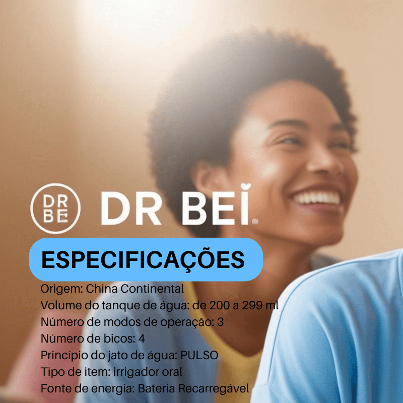 Irrigador Oral Limpeza Profunda RECARREGÁVEL - 4 BOCAIS DIFERENTES - FRETE GRÁTIS