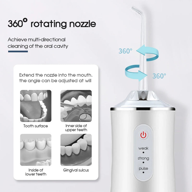 Irrigador Oral Limpeza Profunda RECARREGÁVEL - 4 BOCAIS DIFERENTES - FRETE GRÁTIS