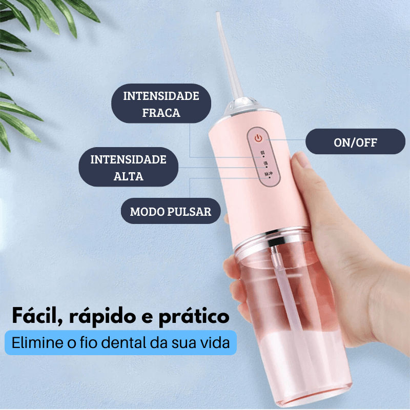 Irrigador Oral Limpeza Profunda RECARREGÁVEL - 4 BOCAIS DIFERENTES - FRETE GRÁTIS